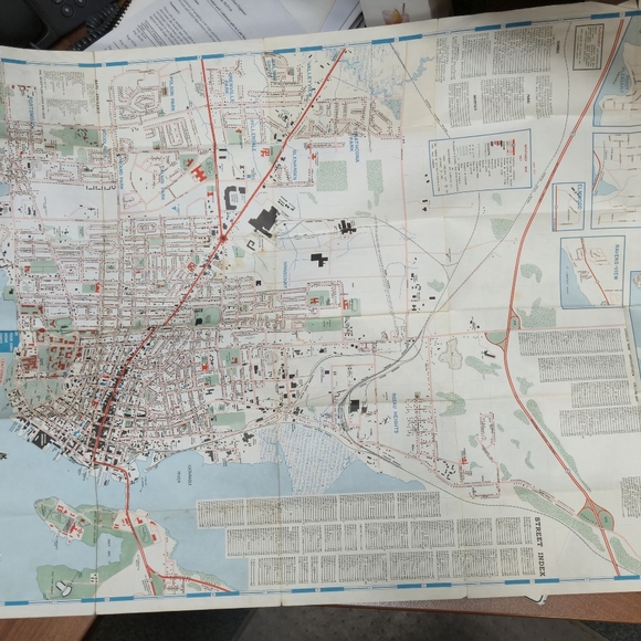 VINTAGE Kingston Centennial 1846-1946 Official Map Rare Visitor Lot - Picture 4 of 15